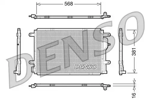 кондензатор, климатизация DENSO DCN02004