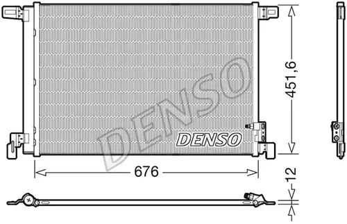 кондензатор, климатизация DENSO DCN02008