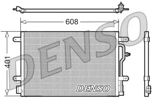 кондензатор, климатизация DENSO DCN02011