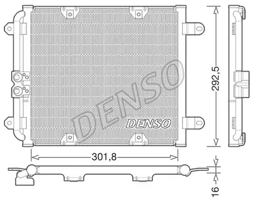 кондензатор, климатизация DENSO DCN02028