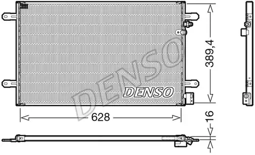 кондензатор, климатизация DENSO DCN02037