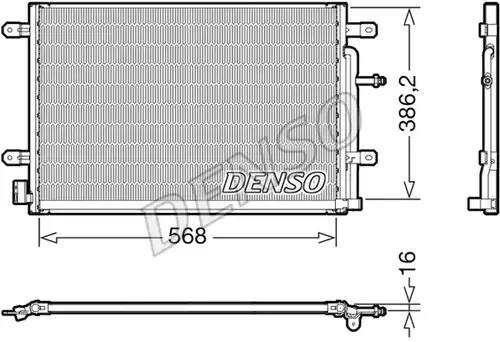 кондензатор, климатизация DENSO DCN02038