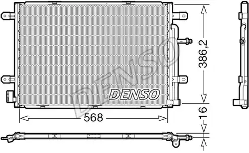 кондензатор, климатизация DENSO DCN02039