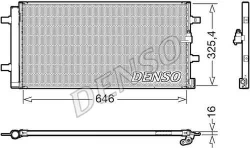 кондензатор, климатизация DENSO DCN02041