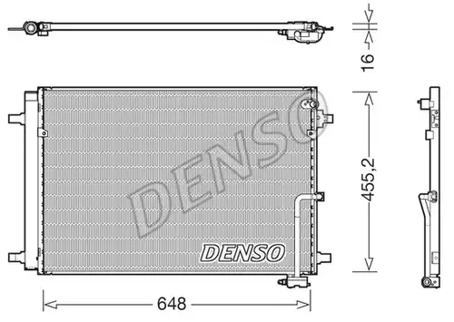 кондензатор, климатизация DENSO DCN02042