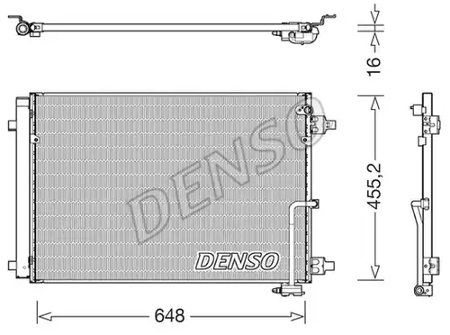 кондензатор, климатизация DENSO DCN02045