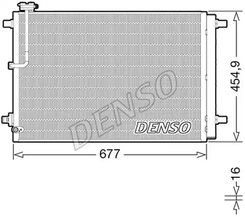 кондензатор, климатизация DENSO DCN02046