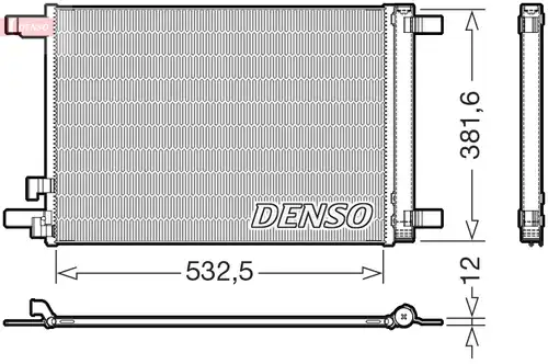 кондензатор, климатизация DENSO DCN02048