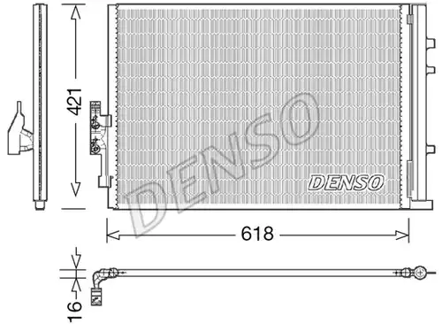 кондензатор, климатизация DENSO DCN05016