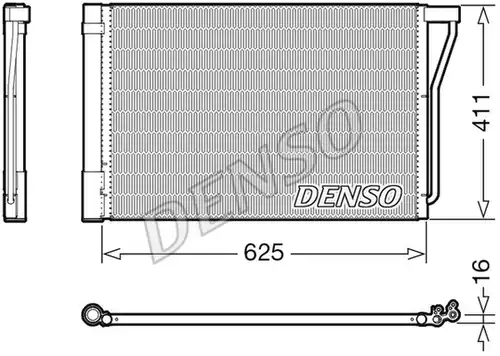 кондензатор, климатизация DENSO DCN05022