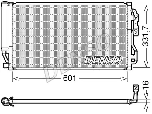 кондензатор, климатизация DENSO DCN05035