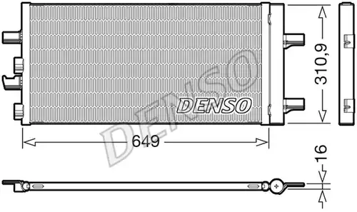 кондензатор, климатизация DENSO DCN05104