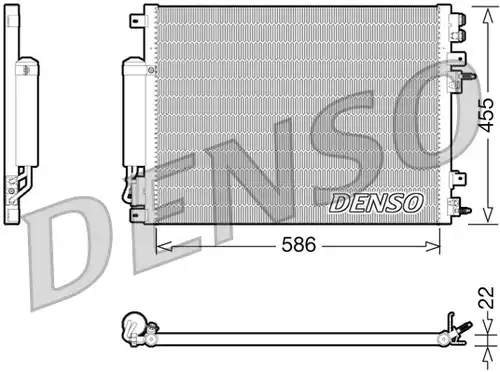 кондензатор, климатизация DENSO DCN06001