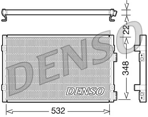 кондензатор, климатизация DENSO DCN06002