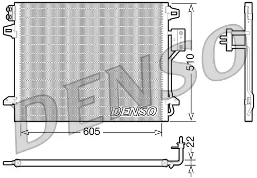 кондензатор, климатизация DENSO DCN06006