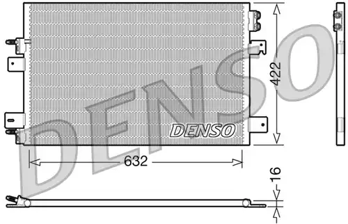 кондензатор, климатизация DENSO DCN06007