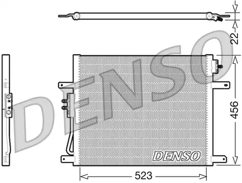 кондензатор, климатизация DENSO DCN06008