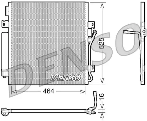 кондензатор, климатизация DENSO DCN06011