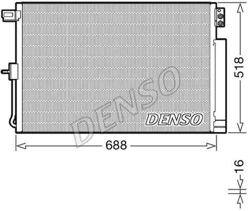 кондензатор, климатизация DENSO DCN06019