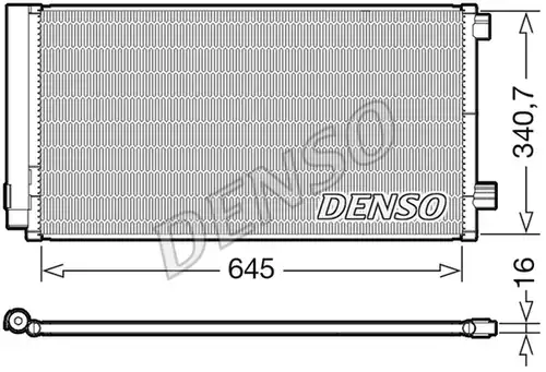 кондензатор, климатизация DENSO DCN06020