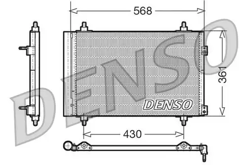 кондензатор, климатизация DENSO DCN07008