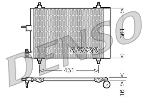 кондензатор, климатизация DENSO DCN07009