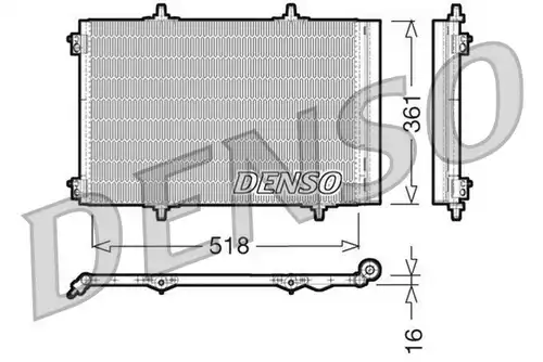 кондензатор, климатизация DENSO DCN07013