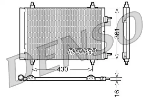 кондензатор, климатизация DENSO DCN07019