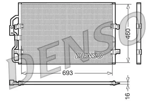 кондензатор, климатизация DENSO DCN07040