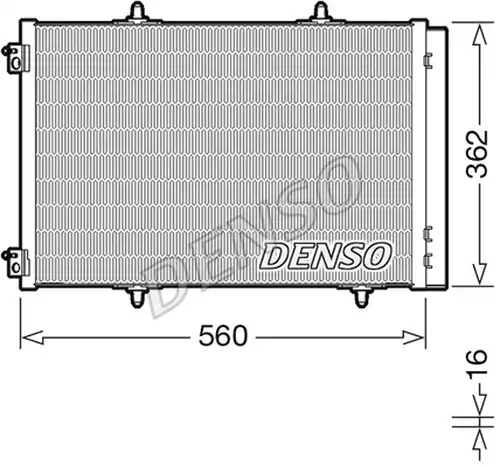 кондензатор, климатизация DENSO DCN07061