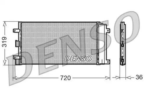 кондензатор, климатизация DENSO DCN09042