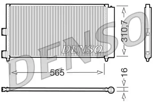 кондензатор, климатизация DENSO DCN09070