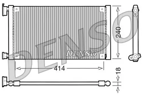 кондензатор, климатизация DENSO DCN09120