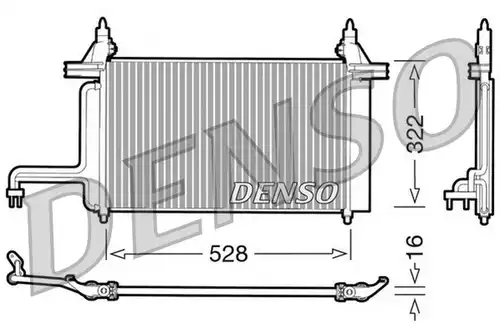 кондензатор, климатизация DENSO DCN09130