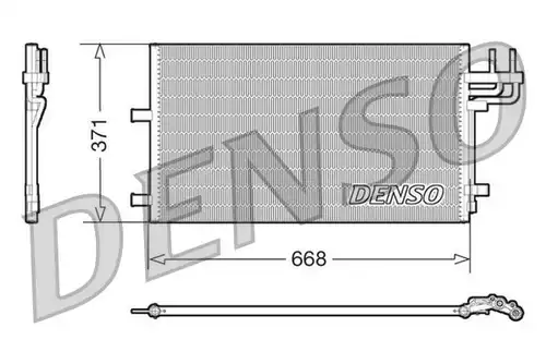 кондензатор, климатизация DENSO DCN10007