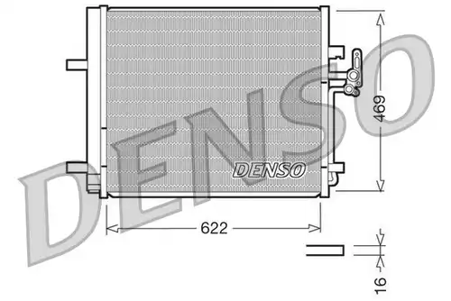 кондензатор, климатизация DENSO DCN10016