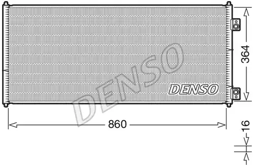 кондензатор, климатизация DENSO DCN10032