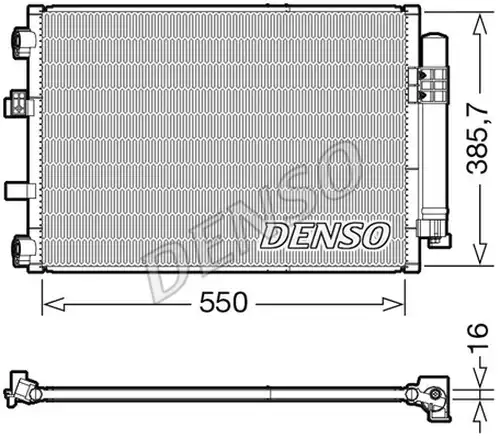 кондензатор, климатизация DENSO DCN10043