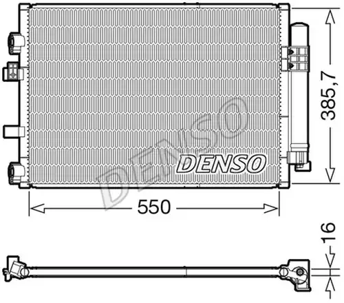 кондензатор, климатизация DENSO DCN10044