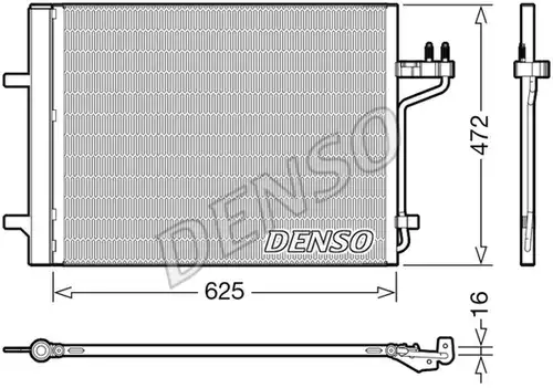 кондензатор, климатизация DENSO DCN10047