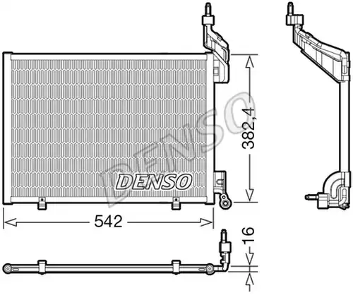 кондензатор, климатизация DENSO DCN10048