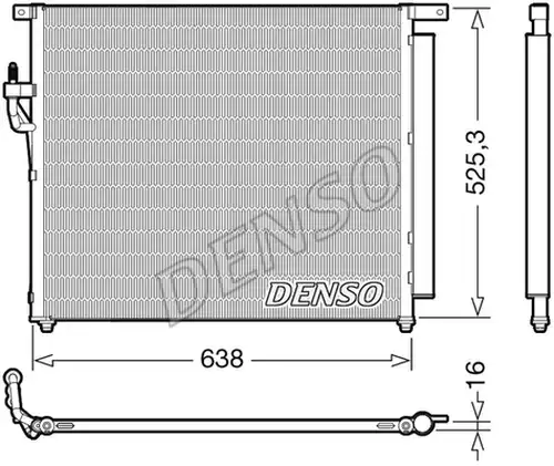 кондензатор, климатизация DENSO DCN10049