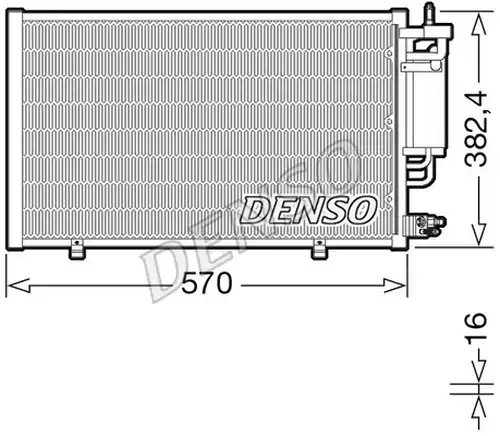 кондензатор, климатизация DENSO DCN10051