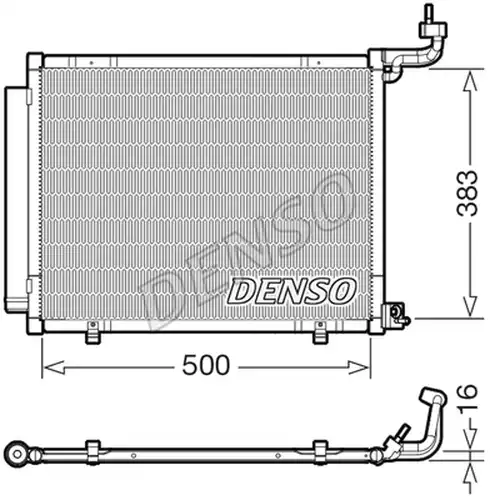 кондензатор, климатизация DENSO DCN10058