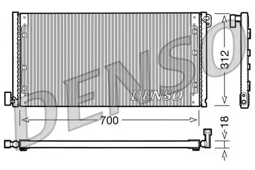 кондензатор, климатизация DENSO DCN12001