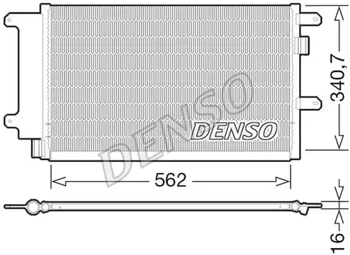 кондензатор, климатизация DENSO DCN12003