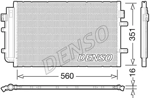 кондензатор, климатизация DENSO DCN12005