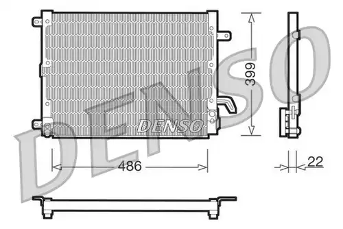 кондензатор, климатизация DENSO DCN13001