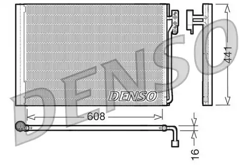 кондензатор, климатизация DENSO DCN14001