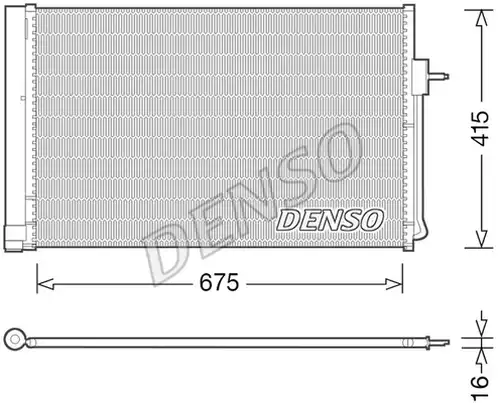 кондензатор, климатизация DENSO DCN15001